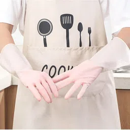 rbgiit Rubber Dishwashing Kitchen Platform Pet Care Scrubbing Cloth Glove B-37 Wet and Dry Glove image 3