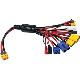 RC Lipo Battery Charger Adapter Connector Splitter Wire 10 in 1 Octopus Convert Cable to XT60H Plug Lead Cable for TRX, T-Plug, Tamiya,Futaba, JST, XT90,XT60,XT30,EC3,EC5-picture-25