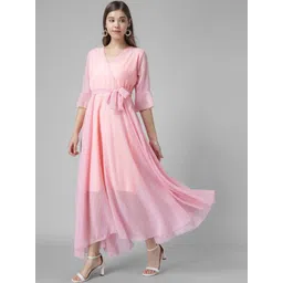 RC NEOEN Bell Sleeve Georgette Fit & Flare Maxi Dress-picture-20