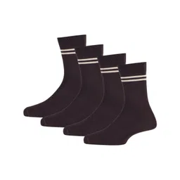 RC. ROYAL CLASS Kids Pack Of 4 Brown Striped Calf-Length Socks-picture-25
