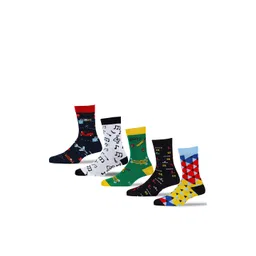 RC. ROYAL CLASS Kids Pack Of 5 Patterned Cotton Calf Length Socks-picture-17
