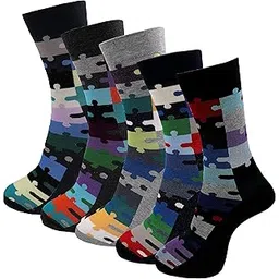 rc. royal class Men's Calf Length Pure Cotton Multicolored Socks (Pack of 5 Pairs)-picture-34