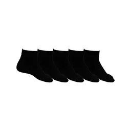 RC. ROYAL CLASS Pack of 5 Kids Black Ankle Length Solid Cotton Socks image 1