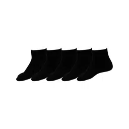 RC. ROYAL CLASS Pack of 5 Kids Black Ankle Length Solid Cotton Socks image 4