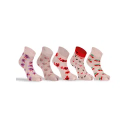 RC. ROYAL CLASS Women Pack Of 5 Patterned Cotton Ankle Length Socks-picture-29
