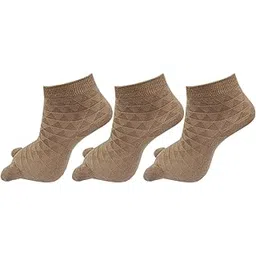 rc. royal class Women's Ankle Length Double Knit Cotton Socks (Skin, Free Size) Pack of 3-picture-16