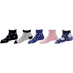 rc. royal class Women's Ankle Length Thumb Cotton Printed Socks (Pack of 5)(Multicolored)-picture-17