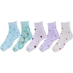 rc. royal class Women's Ankle Self Design Cotton Multicolored Thumb Socks (Pack of 5 Pairs)-picture-14