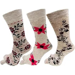 rc. royal class Women's Calf Length Towel Thick Woolen Thumb Skin Socks (Pack of 3 Pairs)(Free Size_Beige)-picture-37