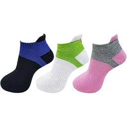 rc. royal class Women's Low Cut Ankle Length Cotton Cushioned Athletic Multicolored Socks (pack of 3 pairs)-picture-27