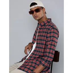 R.Code by The Roadster Life Co. Classic Tartan Checked Casual Shirt-picture-41