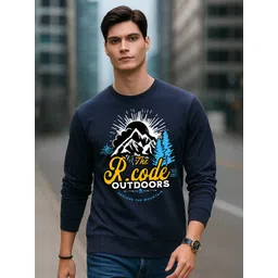 R.Code by The Roadster Life Co. Men Graphic Printed Sweatshirt-picture-23