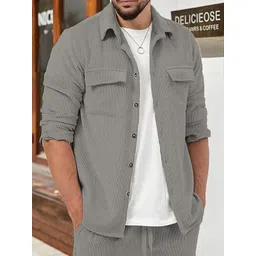 R.Code by The Roadster Life Co. Men Pinstripes Casual Shirt-picture-29