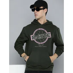 R.Code by The Roadster Life Co. Men Printed Hooded Sweatshirt-picture-35