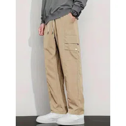 R.Code by The Roadster Life Co. Men Regular Fit High Rise Cotton Cargo Trousers-picture-18