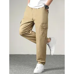 R.Code by The Roadster Life Co. Men Regular Fit High Rise Cotton Cargo Trousers-picture-21