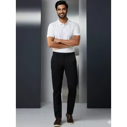 R.Code by The Roadster Life Co. Men Tailored Slim Fit Wrinkle Free Trousers-picture-37