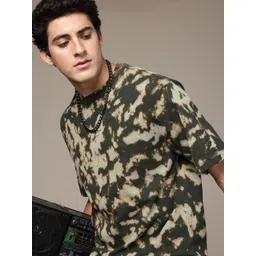 R.Code by The Roadster Life Co. Men Tie and Dye Printed Relaxed Fit T-shirt-picture-24