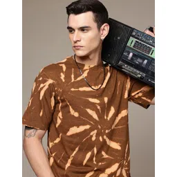 R.Code by The Roadster Life Co. Men Tie & Dye Printed Relaxed Fit T-shirt-picture-17