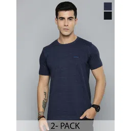 r.code by the roadster life co. The Roadster Life Co. Men Pack Of 2 Round Neck Solid Cotton T-shirt-picture-20