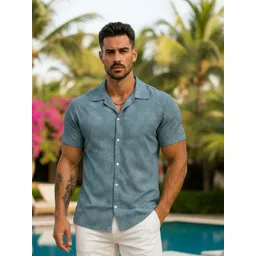 R.Code by The Roadster Life Co. Tropical Printed Spread Collar Shirt-picture-27