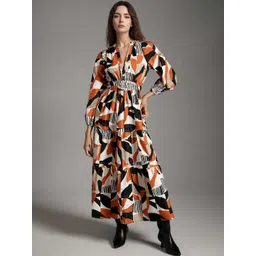 R.Code by The Roadster Life Co. Women Abstract Print A-Line Maxi Dress-picture-10