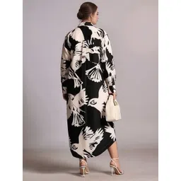 R.Code by The Roadster Life Co. Women Abstract Print Shirt Maxi Dress image 4