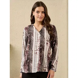 R.Code by The Roadster Life Co. Women Abstract Printed Shirt Style Top-picture-18