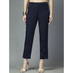 R.Code by The Roadster Life Co. Women Relaxed High-Rise Easy Wash Trousers-picture-33