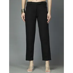 R.Code by The Roadster Life Co. Women Relaxed High-Rise Easy Wash Trousers-picture-16