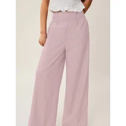 R.Code by The Roadster Life Co. Women Relaxed Straight Leg High-Rise Pleated Trousers-picture-24