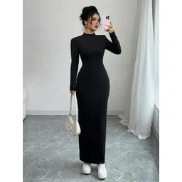 R.Code by The Roadster Life Co. Women Solid Bodycon Maxi Dress-picture-38