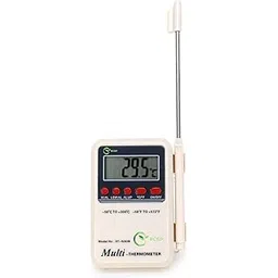 RCSP Plastic Body Digital Thermometer with On/Off Temperature Alarm Function | Portable MultiStem Thermometer with Display LCD & External Sensing Probe, Accurate Multi Temperature Meter-picture-2