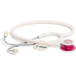 RCSP Stethoscope For Doctors Medical Staff, Nurses And Medical Student Professional Version III Cardiology Dual Head Acoustic for Pediatric And Adult Cardio AL Light Weight (WHITE)-picture-9