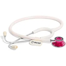 rcsp Stethoscope For Medical Students, Doctors & Nurse with Attractive Colour, lightweight Aluminium anodizing Chest Piece with Flexible Latexfree Tube & Soft Sealing Ear Knobs, Stylish Look (WHITE)-picture-8
