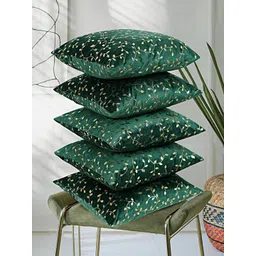 RD TREND Green Set of 5 Velvet Square Cushion Covers-picture-31