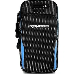 RDMODO Phone Armband for Phone Running Armband Workout Gym Phone Holder for Running Adjustable Elastic Arm Bands for iPhone 11 12 13 14 Pro Max Samsung Galaxy Under 7.5 Inch (Blue)-picture-18