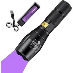 rdr innovations RDR UV Re-Chargeable Flashlight Torch Including Lithium ion Cell (Battery) (3 watt zoomable, 395 nm)-picture-36
