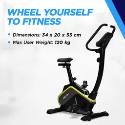 reach B400 Magnetic Exercise Cycle| Stationary Upright Gym Fitness Bike 8 Kg Flywheel Upright Stationary Exercise Bike image 2