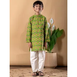 readiprint Boys Floral Printed Cotton Kurta with Pyjamas-picture-34