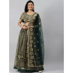 Readiprint Fashions Blue Embellished Semi-Stitched Lehenga Choli With Dupatta-picture-16