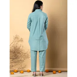 Readiprint Fashions Embroidered Shirt Collar Neck Tunic With Trousers image 3