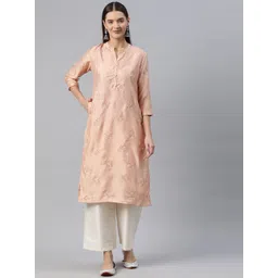 Readiprint Fashions Floral Embroidered Sequinned Detail Straight Kurta-picture-30