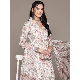 Readiprint Fashions Floral Printed Pure Cotton Kurta with Trousers & Dupatta-picture-20