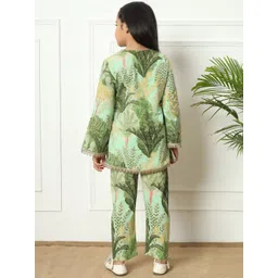 Readiprint Fashions Girls Floral Printed Gotta Patti Pure Cotton Kurti with Trouser image 5