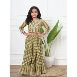 Readiprint Fashions Girls Floral Printed Gotta Patti Ready to Wear Lehenga & Blouse-picture-14
