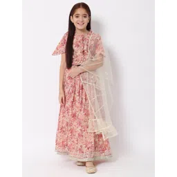 Readiprint Fashions Girls Printed Cotton Ready to Wear Lehenga & Blouse With Dupatta-picture-40