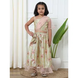 Readiprint Fashions Girls Printed Flared Sleeves Ready to Wear Lehenga & Blouse-picture-29