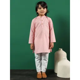 Readiprint Fashions Infant Boys Geometric Embroidered Pure Cotton Kurta with Pyjamas-picture-56