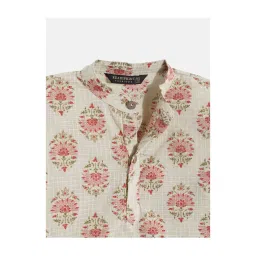 READIPRINT FASHIONS Kids Beige Floral Print Full Sleeves Kurta with Dhoti image 4